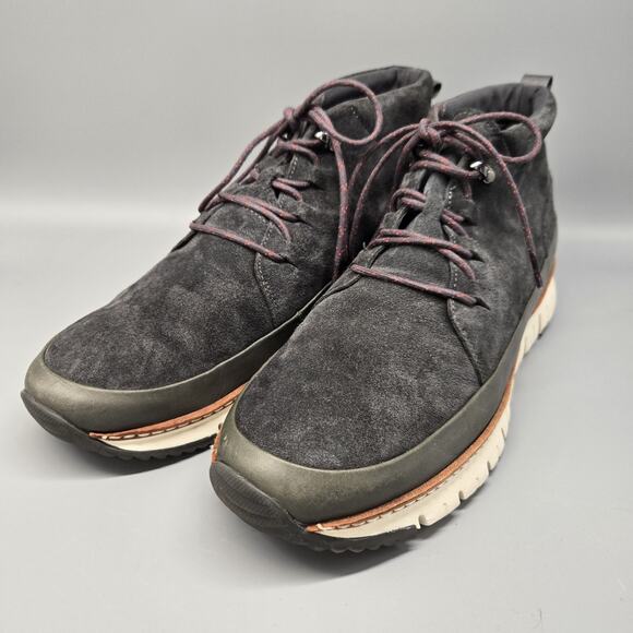 COLE HAAN GRAND SPORT RUGGED CHUKKA SUEDE BOOTS GREEN GREY SHOES MEN'S US 12 M - Picture 2 of 11